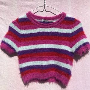 Kimchi Blue Striped Crop Top, size S